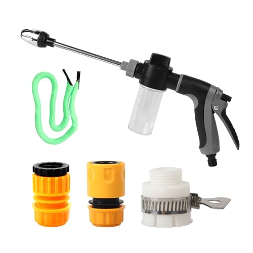 Pressure Washer, Hochdruckreiniger mit 2 Sprüh Düsen, 360° Drehung, DREI Sprühmodi, Hochdruck Wasserpistole für Gartenschläuch, für Rasen, Garten, Autowaschen (B) von Yabound