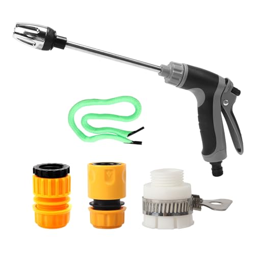 Pressure Washer, Hochdruckreiniger mit 2 Sprüh Düsen, 360° Drehung, DREI Sprühmodi, Hochdruck Wasserpistole für Gartenschläuch, für Rasen, Garten, Autowaschen (D) von Yabound