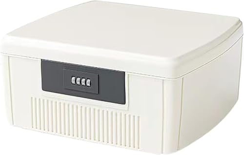 Yabound Abschließbare Box, ABS Medikamentenbox mit 4-Stelligem Zahlenschloss, 2 Schicht Kombinationsschloss Medizinbox für Medikamente, Gadgets (Weiß) von Yabound
