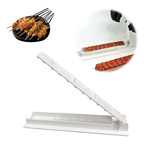 Yaclonq Kebab Maker,hitzebeständige Antihaft Grill Stringer Box Maschine,Dicker Kunststoff Manuelle Kebab Form für Küche, Zuhause, Picknick im Freien, Camping für Grill-Neulinge（1） von Yaclonq