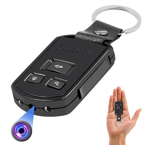 Mini Kamera Überwachungskamera, 1080P HD Kleine Kamera Autoschlüssel, Tragbare Mikro Sicherheitskamera Nachtsichtkamera mit Bewegungsmelder von Yadayuki