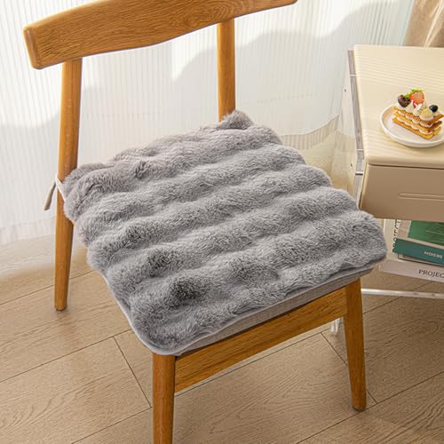 Esszimmerstuhl Sitzkissen Quadratisch, Weiches Stuhlkissen Sitzkissen, Plüsch Küchenstuhl Kissen Riemchenstuhl Sitzkissen mit Bändern et rutschfeste Unten Grey 50x50cm Esszimmerstuhl Sitzkissen Quadratisch, Weiches Stuhlkissen Sitzkissen, Plüsch Küchenstuhl Kissen Riemchenstuhl Sitzkissen mit Bändern et rutschfeste Unten Grey 50x50cm von Yadlan