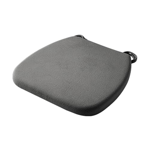 Stuhlkissen mit BäNdern 1er 2er 4er 6er Set, Sitzkissen Stuhl Waschbar Sitzkissen Esszimmerstuhl Oval mit ReißVerschluss, Memory Foam Trapez Sitzpolster Stuhl mit Rutschfeste Unterseite Dark Grey 2pcs von Yadlan