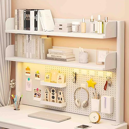 Yadlan Bücherregal Klein Klemmbare Schreibtisch Aufsatzregal für Wohnheim Hause 3 Tier Büro Computer Schreibtisch Zubehör Organizer Einstellbare Lagerregal 100cm von Yadlan
