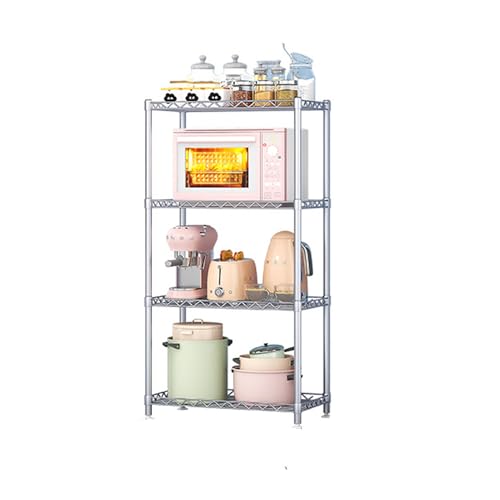Yadlan Lagerregal Regal Metallregal mit 3,4,5 Regalböden, Höhenverstellbar Standregal Küchenregal mit Höhenverstellbaren Regalböden und Nivellierfüßen 4 Tiers von Yadlan