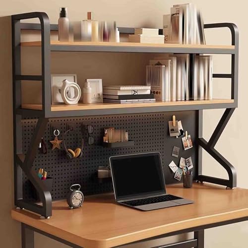 Yadlan Schreibtischregal, BüCherregal, 2 -Ebenen Schreibtisch Organizer Regal Aus Metall, BüRo Desktop BüCherregal mit Gitterfach, für BüRo Arbeitszimmer Wohnheim Black 55cm Yadlan Schreibtischregal, BüCherregal, 2 -Ebenen Schreibtisch Organizer Regal Aus Metall, BüRo Desktop BüCherregal mit Gitterfach, für BüRo Arbeitszimmer Wohnheim Black 55cm von Yadlan