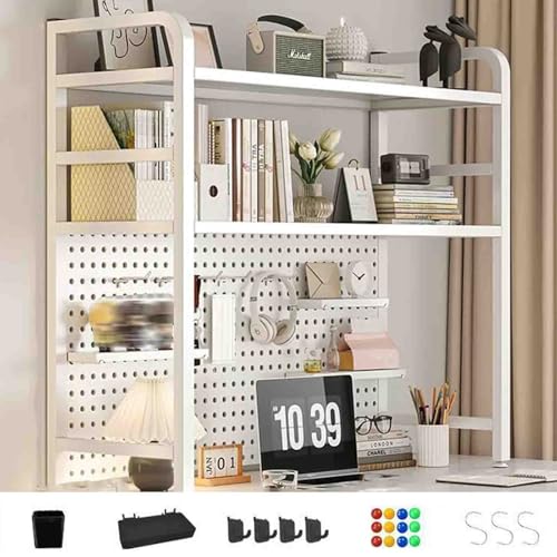 Yadlan Schreibtischregal, BüCherregal, 2 -Ebenen Schreibtisch Organizer Regal Aus Metall, BüRo Desktop BüCherregal mit Gitterfach, für BüRo Arbeitszimmer Wohnheim White 75cm Yadlan Schreibtischregal, BüCherregal, 2 -Ebenen Schreibtisch Organizer Regal Aus Metall, BüRo Desktop BüCherregal mit Gitterfach, für BüRo Arbeitszimmer Wohnheim White 75cm von Yadlan