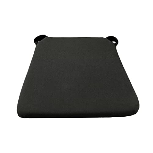 Yadlan Stuhlkissen 40x40 mit BäNdern, Sitzkissen Stuhl Einzeln, Trapez Sitzpolster Sitzkissens KüChenstuhl Zauberband Stuhlauflagen EsszimmerstüHle mit Klett Verdicken Sitzauflagen, 6er Set, Schwarz von Yadlan