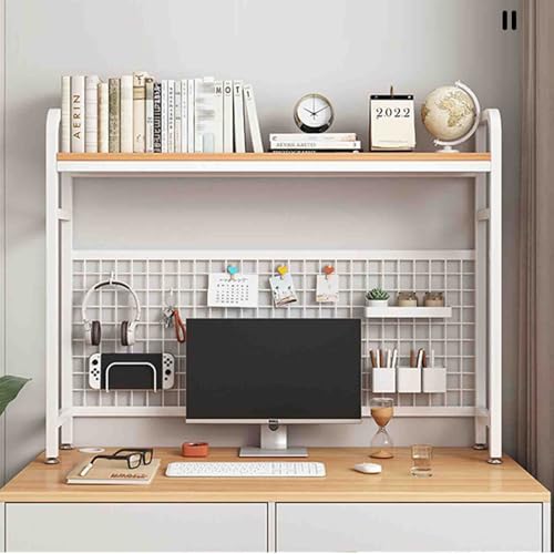 Yadlan Tischregal 2/3 stufiges Regal für den Schreibtisch Organizer und Bücherregal Tischregal mit Gitterfach, Holz & Metall,Geeignet für Büro Arbeitszimmer Schlafsaal White 2 Tier 55cm Yadlan Tischregal 2/3 stufiges Regal für den Schreibtisch Organizer und Bücherregal Tischregal mit Gitterfach, Holz & Metall,Geeignet für Büro Arbeitszimmer Schlafsaal White 2 Tier 55cm von Yadlan