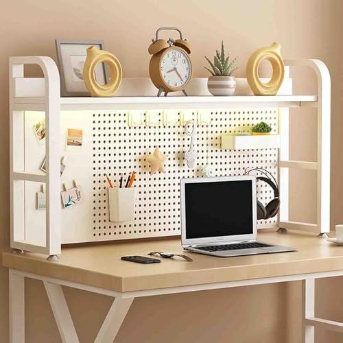 Yadlan Tischregal Schreibtischregal,Wohnheim-BüCherregal für Schreibtisch,Schreibtisch Regal, Schreibtisch Regalaufsatz,Einstellbare Lagerregal,Schreibtisch-Organisationsregal White 1Tier 100cm von Yadlan