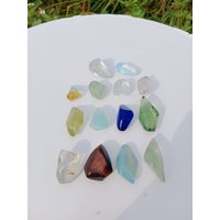 14 Stk. | 5-18 Gr Wunderschöne Mini Schneide Andara Kristall Mix Farben Voll Poliert von YadzCrystalStone