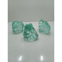 3 Stück 1900 Gr Raues Natürliches Andara-Vulkanglas Türkis Grün Monoatomisch von YadzCrystalStone