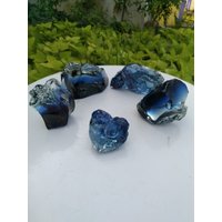 5 Stück//1, 4 Kg Roh Andara Crystal Blue Sky Monatomisch Volle Energie Positiv von YadzCrystalStone