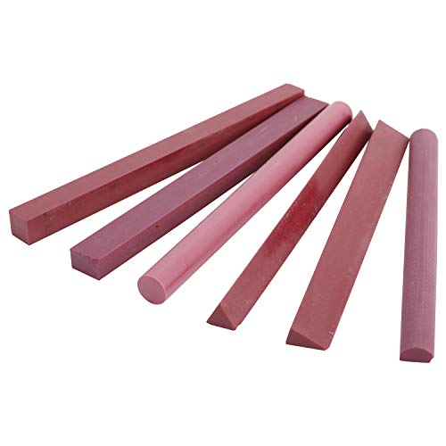 YaeMarine 6pcs 3000# Rubin Stein Schleifstein Schleifstein Schleifstein Polierstein Set Vielzahl von Formen zum Schärfen Polieren von YaeMarine