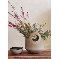 Keramik Blumenvase, Mit Freihand Gravuren Dekorationen, Vase Griffen, Geschenk Für Mutter von YaelGronnerCeramics