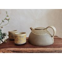 Keramik Teekanne Set, Handgemachte Keramik, Set Für Teeliebhaber, Einzigartiges Teekannen von YaelGronnerCeramics