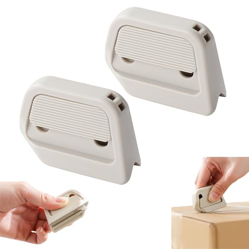 Mini Ceramic Paper Cutter, Ceramic Box Cutters Retractable, Auto-Retract CeramicMini Box Cutter, Pocket Sized (2Pcs Khaki) von Yaepoip
