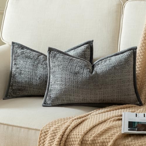 Yaertun 2er Set Kissenbezug Grau 40x80cm Chenille Kissenbezüge Kissenhülle Dekokissenbezug sofakissen dekokissen deko Samtrückseite für Sofa Schlafzimmer Wohnzimmer Weiche Gemütliche Yaertun 2er Set Kissenbezug Grau 40x80cm Chenille Kissenbezüge Kissenhülle Dekokissenbezug sofakissen dekokissen deko Samtrückseite für Sofa Schlafzimmer Wohnzimmer Weiche Gemütliche von Yaertun