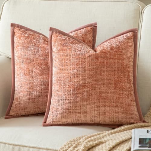Yaertun 2er Set Kissenbezug Rosa 50x50cm Chenille Kissenbezüge Kissenhülle Dekokissenbezug sofakissen dekokissen deko Samtrückseite für Sofa Schlafzimmer Wohnzimmer Weiche Gemütliche Yaertun 2er Set Kissenbezug Rosa 50x50cm Chenille Kissenbezüge Kissenhülle Dekokissenbezug sofakissen dekokissen deko Samtrückseite für Sofa Schlafzimmer Wohnzimmer Weiche Gemütliche von Yaertun