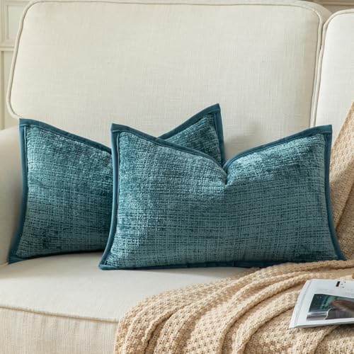 Yaertun 2er Set Kissenbezug Seenblau 40x60cm Chenille Kissenbezüge Kissenhülle Dekokissenbezug sofakissen dekokissen deko Samtrückseite für Sofa Schlafzimmer Wohnzimmer Weiche Gemütliche Yaertun 2er Set Kissenbezug Seenblau 40x60cm Chenille Kissenbezüge Kissenhülle Dekokissenbezug sofakissen dekokissen deko Samtrückseite für Sofa Schlafzimmer Wohnzimmer Weiche Gemütliche von Yaertun