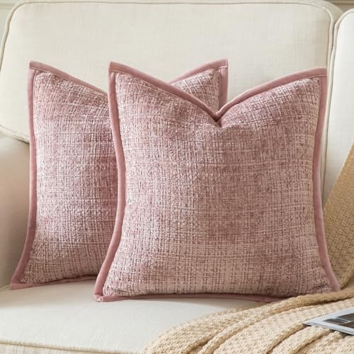 Yaertun 2er Set Kissenbezug Staubrosa 50x50cm Chenille Kissenbezüge Kissenhülle Dekokissenbezug sofakissen dekokissen deko Samtrückseite für Sofa Schlafzimmer Wohnzimmer Weiche Gemütliche Yaertun 2er Set Kissenbezug Staubrosa 50x50cm Chenille Kissenbezüge Kissenhülle Dekokissenbezug sofakissen dekokissen deko Samtrückseite für Sofa Schlafzimmer Wohnzimmer Weiche Gemütliche von Yaertun