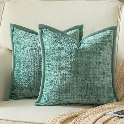 Yaertun 2er Set Kissenbezug Teal 40x40cm Chenille Kissenbezüge Kissenhülle Dekokissenbezug sofakissen dekokissen deko Samtrückseite für Sofa Schlafzimmer Wohnzimmer Weiche Gemütliche Yaertun 2er Set Kissenbezug Teal 40x40cm Chenille Kissenbezüge Kissenhülle Dekokissenbezug sofakissen dekokissen deko Samtrückseite für Sofa Schlafzimmer Wohnzimmer Weiche Gemütliche von Yaertun