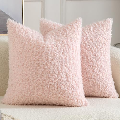 Yaertun 2er Set Kissenbezug Teddywolle Faux Pelz Dekorative Kissenbezüge Plüsch Bouclé Sofakissen Couchkissen Dekokissen Zierkissenbezug Deko Kissenhülle Schlafzimmer Wohnzimmer 45x45 cm Rosa Yaertun 2er Set Kissenbezug Teddywolle Faux Pelz Dekorative Kissenbezüge Plüsch Bouclé Sofakissen Couchkissen Dekokissen Zierkissenbezug Deko Kissenhülle Schlafzimmer Wohnzimmer 45x45 cm Rosa von Yaertun