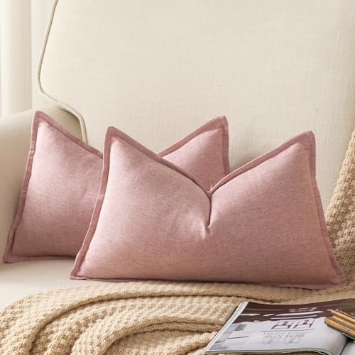 Yaertun 2er Set Leinen Reine Farbe dekorative Kissenbezug Moderne Kissenbezüge Schlafzimmer Sofa Wohnzimmer Dekokissen Bett Kissenhülle Sofakissen 40 x 60 cm Rosa Yaertun 2er Set Leinen Reine Farbe dekorative Kissenbezug Moderne Kissenbezüge Schlafzimmer Sofa Wohnzimmer Dekokissen Bett Kissenhülle Sofakissen 40 x 60 cm Rosa von Yaertun