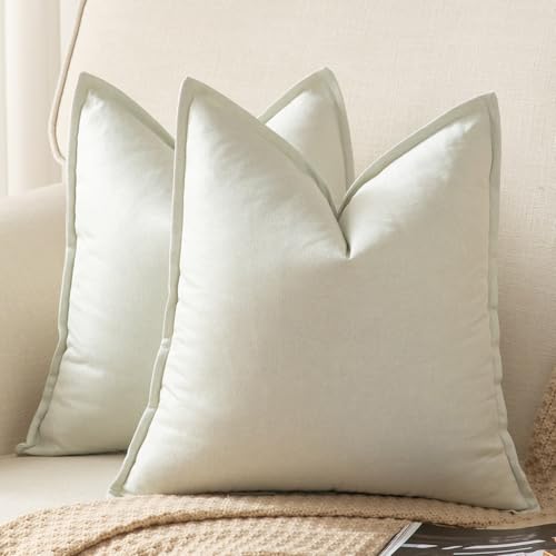 Yaertun 2er Set Leinen Reine Farbe dekorative Kissenbezug Moderne Kissenbezüge Schlafzimmer Sofa Wohnzimmer Dekokissen Bett Kissenhülle Sofakissen 55 x 55 cm Cremeweiß Yaertun 2er Set Leinen Reine Farbe dekorative Kissenbezug Moderne Kissenbezüge Schlafzimmer Sofa Wohnzimmer Dekokissen Bett Kissenhülle Sofakissen 55 x 55 cm Cremeweiß von Yaertun