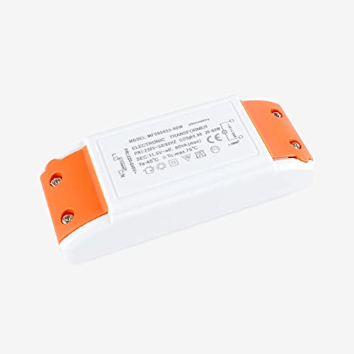 Yafido Halogen Elektronischer Trafo 230V auf 12V AC, 20–60W, Dimmbar Transformator, Flimmerfrei & Geräuschlos, mit Überlastungsschut, für Halogenlampen von Yafido