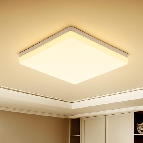 Yafido LED Deckenleuchte 36W 3240LM Neutralweiß Moderne Quadratische Deckenlampe Für Küche Schlafzimmer Wohnzimmer Esszimmer Balkon 