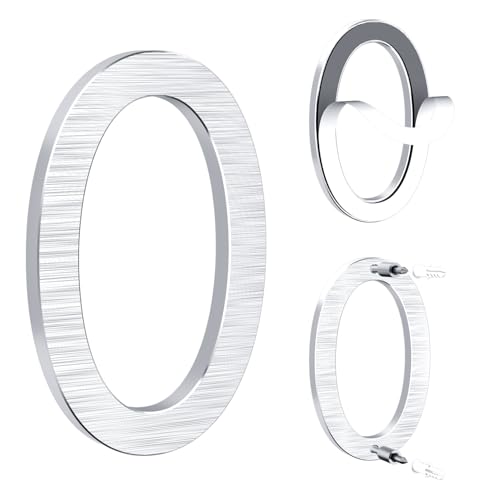 Hausnummer,12,5cm Aluminium Hausnummer,2 in 1 hausnummer klebend,selbstklebend oder verschraubbar,Aus massivem Aluminium mit gebürsteter Oberfläche,wetterfest,für Tür/Wand/Zaun/Garage -Silber Ziffer 0 Hausnummer,12,5cm Aluminium Hausnummer,2 in 1 hausnummer klebend,selbstklebend oder verschraubbar,Aus massivem Aluminium mit gebürsteter Oberfläche,wetterfest,für Tür/Wand/Zaun/Garage -Silber Ziffer 0 von Yafimea