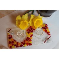 Mosaik Herbst Shabbat Kerzenhalter Von Yafitglass Mosaik Herbst Shabbat Kerzenhalter Von Yafitglass von YafitGlass