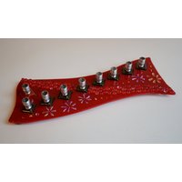 Rote Glas Menora, Koschere Chanukka Geschenk, Lustige Kinder Chanukiya Von Yafitglass Rote Glas Menora, Koschere Chanukka Geschenk, Lustige Kinder Chanukiya Von Yafitglass von YafitGlass