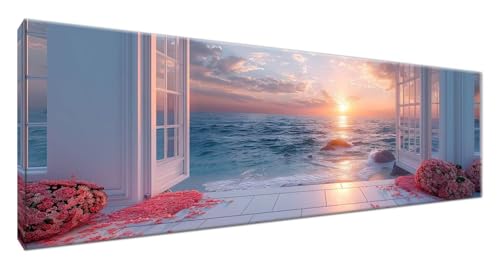 Diamond Painting Fenster, Meer Diamond Painting Erwachsene Bastelset, DIY Vollbohrer Diamant Malerei Basteln Erwachsene Anfänger Kreativ Set für Deko Wohnzimmer, Geschenke für Frauen 240x80cm G2-889 Diamond Painting Fenster, Meer Diamond Painting Erwachsene Bastelset, DIY Vollbohrer Diamant Malerei Basteln Erwachsene Anfänger Kreativ Set für Deko Wohnzimmer, Geschenke für Frauen 240x80cm G2-889 von Yagagse