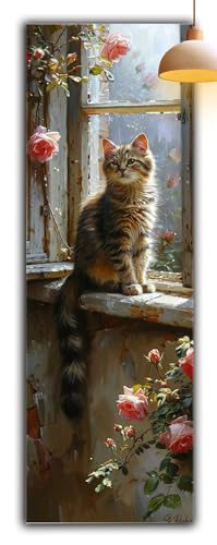Diamond Painting Katze, Fenster Diamond Painting Erwachsene Bastelset, DIY Vollbohrer Diamant Malerei Basteln Erwachsene Anfänger Kreativ Set für Wanddeko Wohnzimmer, Geschenke Frauen 210x70cm G2-967 Diamond Painting Katze, Fenster Diamond Painting Erwachsene Bastelset, DIY Vollbohrer Diamant Malerei Basteln Erwachsene Anfänger Kreativ Set für Wanddeko Wohnzimmer, Geschenke Frauen 210x70cm G2-967 von Yagagse