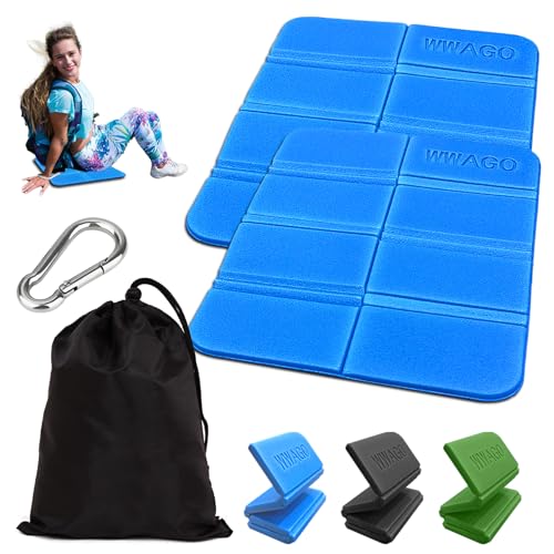 2 Stück Sitzmatte, Sitzmatte Faltbar, Wasserdicht Spielplatz Matte, Wandern Gadget Nässeschutz Sitzunterlage Sitzmatte, Für Outdoor Garten Stadion Jagd Wandern Camping(Blau) von Yagaspantery