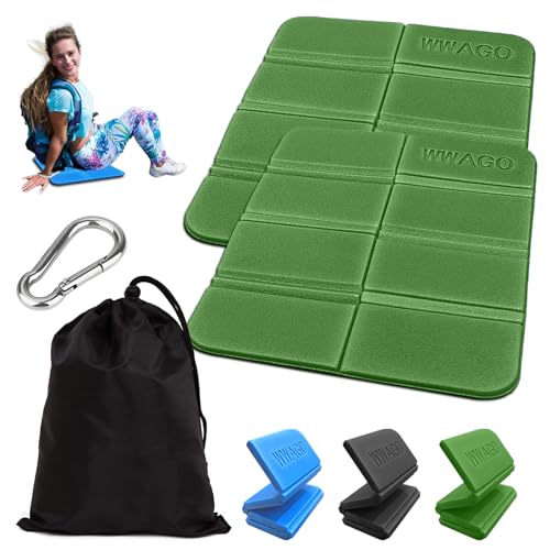 2 Stück Sitzmatte, Sitzmatte Faltbar, Wasserdicht Spielplatz Matte, Wandern Gadget Nässeschutz Sitzunterlage Sitzmatte, Für Outdoor Garten Stadion Jagd Wandern Camping(Grün) von Yagaspantery