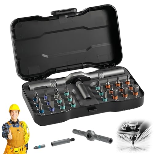 Yagerod 2026 Neu 24 in 1 Mehrzweck Ratschen Set, Multifunktionale Werkzeugkiste, Detachable Ratchet Handle, Multi-Bit für Computer, Brillen, Fahrräder, Uhren, Möbel und Heimwerkerarbeiten(1 SET) von Yagerod