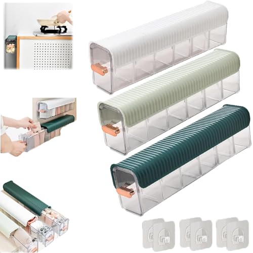Yagerod Clear Wall Mounted Organizer,Wall Mounted Drawers, Punch-Free Multi-Functional Storage Box,3-in-1 Organizing Box,Multifunctional Storage Box for Clothes, Socks (3PCS) von Yagerod