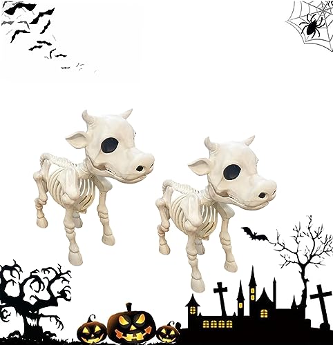 Yagerod Cow Skeleton Halloween Decoration,Skeleton Cow-Halloween Skeleton Cow,Cow Skeleton Halloween, Skeleton Cow Halloween,Halloween Cow Skeleton (2PCS) von Yagerod