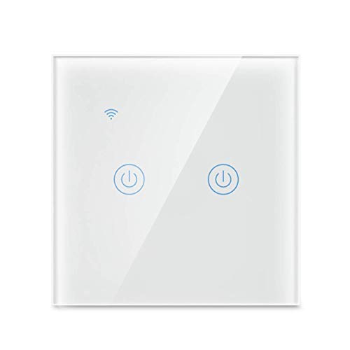 Yagusmart Smart Wand-Lichtschalter, kompatibel mit Alexa und Google Home, App-Fernbedienung, Timing-Funktion, Sprachsteuerung (2-Gang) von Yagusmart