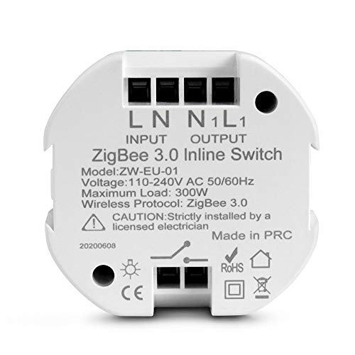 Yagusmart Zigbee/WiFi Smart Lichtschalter DIY Breaker Modul, 2 Way, Smart Life/Tuya APP Fernbedienung, Work with Alexa Google Home (1 gang, zigbee) von Yagusmart