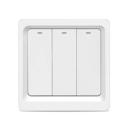 Yagusmart Zigbee Smart Lichtschalter, Wahlweise Neutral, funktioniert mit tuya zigbee hub, Kompatibel mit Alexa, Google Home und IFTTT(3 gang) von Yagusmart