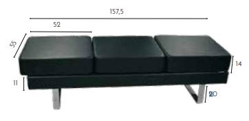 Yahari Sofas, Schwarz, breit von Yahari