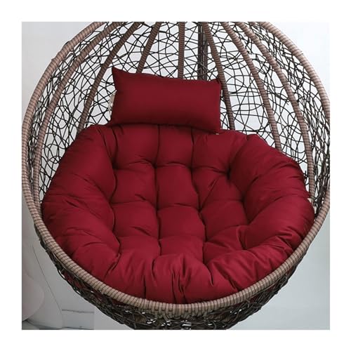 Yahbrra Kissen für Hängesessel Outdoor, Hängekorb Kissen, Ersatzpolster für Hängesessel, Sitzkissen Polster für Hängesessel (Color : Dark red, Size : 105size (Diameter: 90cm)) von Yahbrra