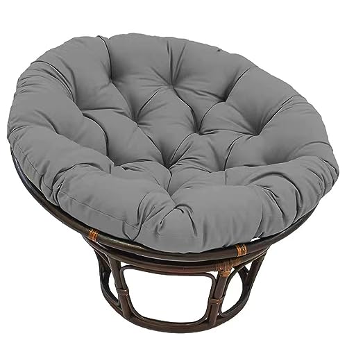 Yahbrra Papasansessel Kissen Polster Bodenkissen für Schwenksessel Rund Papasan Sessel Polyrattan Sessel Durchmesser 100cm und Kissenstärke 10cm Sesselkissen (Color : Dark Gray, Size : 100 * 100cm) von Yahbrra