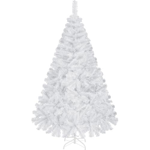 Yaheetech 183 cm Künstlicher Weihnachtsbaum Weiß, Tannenbaum mit 598 Spitzen & Faltbarem Metallständer Wiederverwendbarer Christbaum Kunstbaum für Weihnachtsdekoration Yaheetech 183 cm Künstlicher Weihnachtsbaum Weiß, Tannenbaum mit 598 Spitzen & Faltbarem Metallständer Wiederverwendbarer Christbaum Kunstbaum für Weihnachtsdekoration von Yaheetech