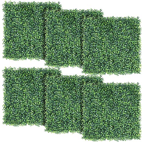 Yaheetech 24 Stück Pflanzenwand Künstliche Hecke Efeu Sichtschutz 50 x 50 cm UV-Schutz Kunstpflanzen Heckenpflanze Windschutz Dekoration für Wand Balkon Garten, Grün von Yaheetech