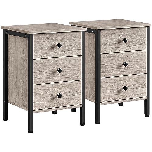 Yaheetech 2er Set Nachttisch Nachtkommode Nachtschrank Beistelltisch mit 3 Schubladen, Boxspringbett Schlafzimmer Wohnzimmer, 40 x 40 x 61 cm, Industrie-Design Yaheetech 2er Set Nachttisch Nachtkommode Nachtschrank Beistelltisch mit 3 Schubladen, Boxspringbett Schlafzimmer Wohnzimmer, 40 x 40 x 61 cm, Industrie-Design von Yaheetech